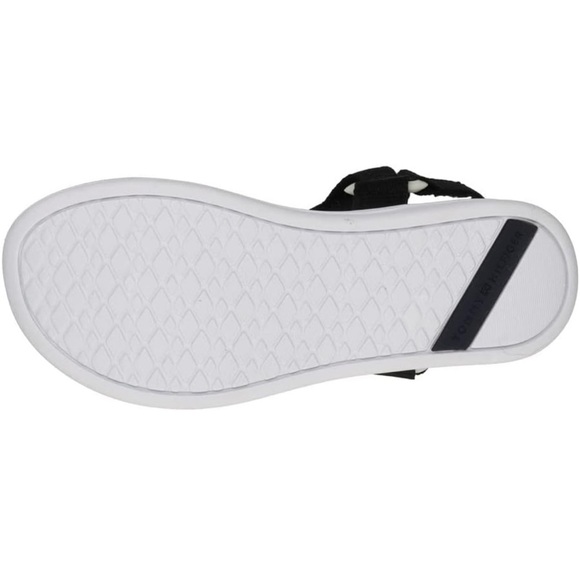 TOMMY HILFIGER Unisex Kids Th Leomi Utility Sandals Black/White US Size 2 NEW!🩴 - Picture 3 of 9